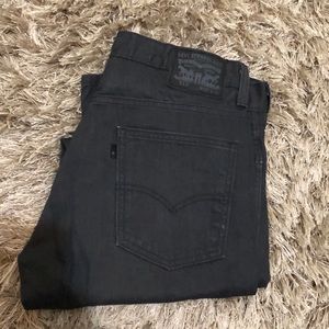 Levi’s 513 33x32 black/grey wax. Slim straight